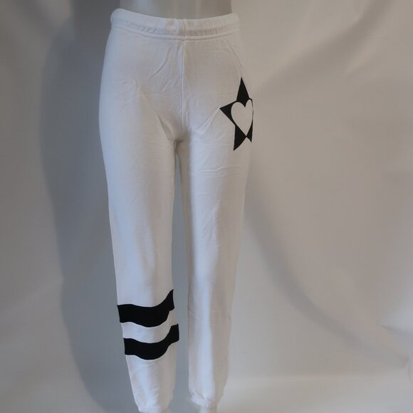Lauren Moshi Pants - NWT Womens Lauren Moshi White Black (Item- 103)  Star Stripe Sweatpants S